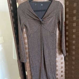 Black dress with gold lining